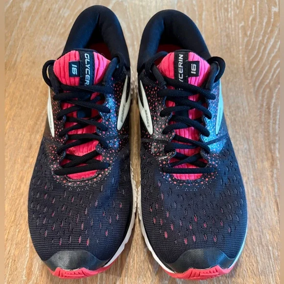 BROOKS Glycerin 16 Black Pink Women’s Running Sneaker Shoes Size  8.5 - Picture 3 of 13